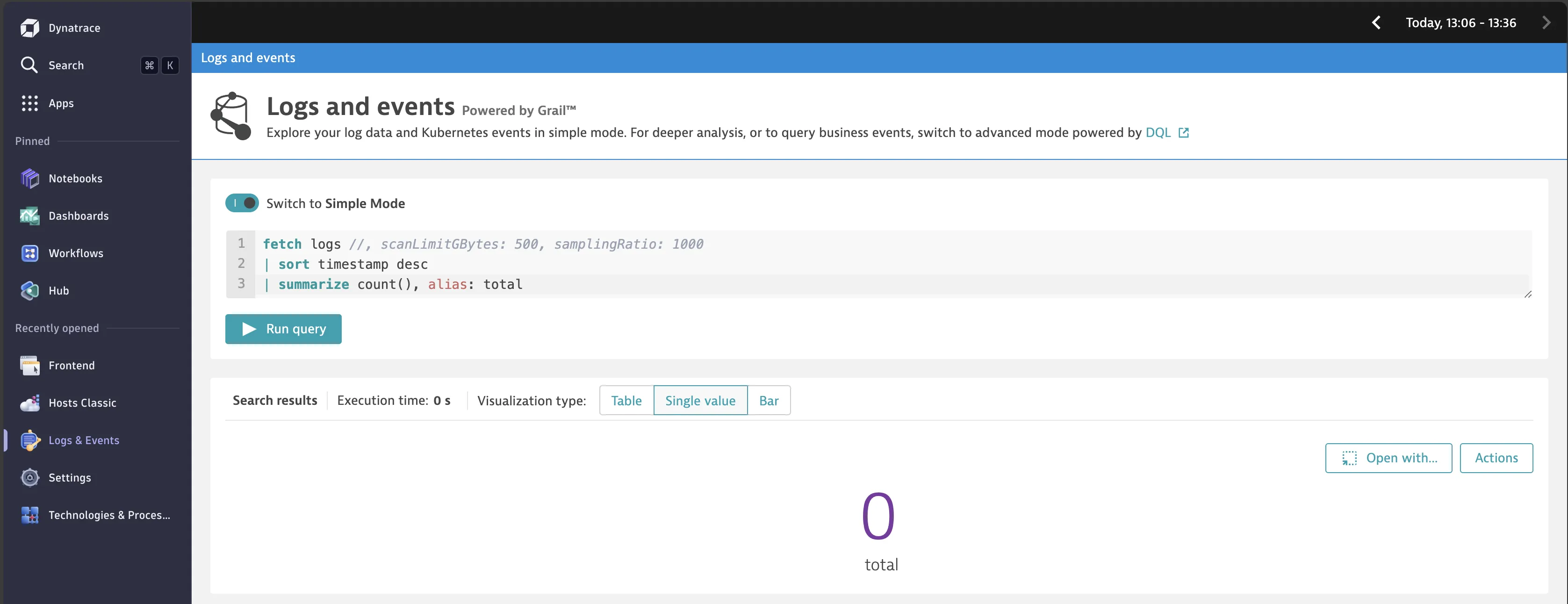 Data query using DQL